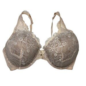 ThirdLove Beige 24/7 Lace Contour Plunge Bra Women's Size 36E